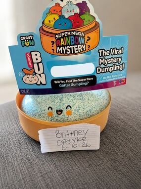 Crazy Fun Super Mega Rainbow Mystery Glitter Dumpling Squishy Plush - Blue
